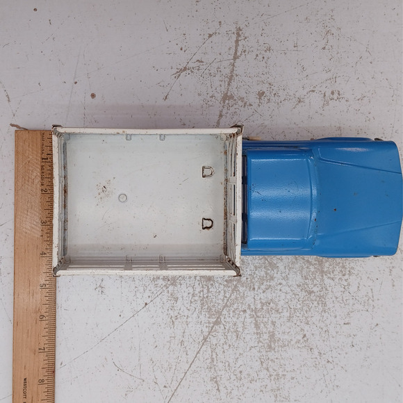 VTG Tonka Blue Stake Truck Pressed Steel Toy 1960s Farm Pickup USA Blue Whit - Picture 11 of 12